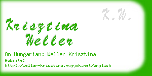 krisztina weller business card